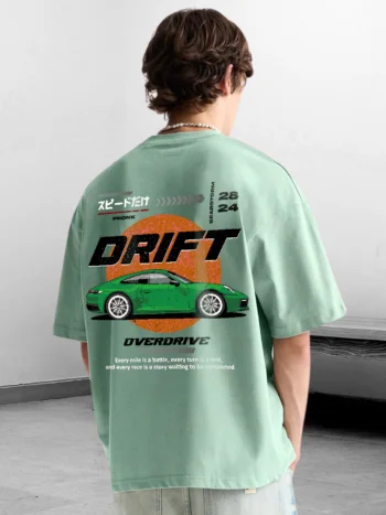 Drift Men Graphic Oversized Printed T-Shirt